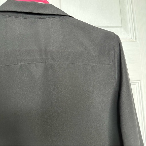 Old  Navy Button Up Blouse Semi Sheer Black Size Small - Picture 15 of 16